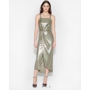 Halston Heritage Metallic Jersey Dress